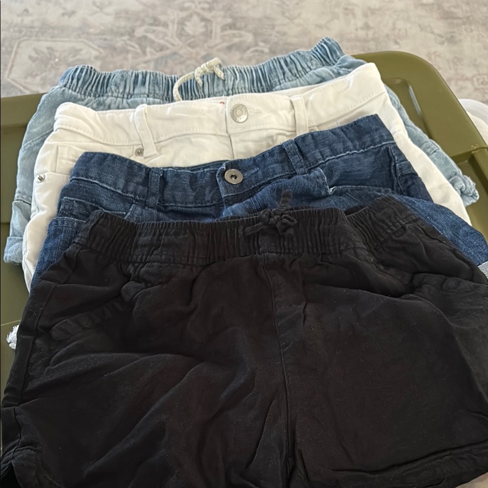 Girls  Casual - Black, Blue, White shorts bundle size  10/12